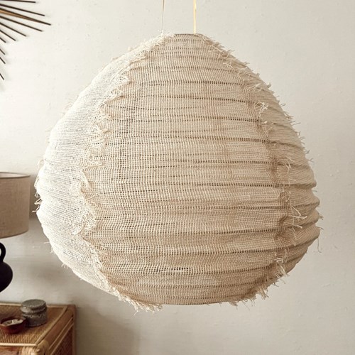 Terracotta - Suspension en lin wabi sabi natural