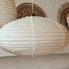 Suspension en lin wabi sabi ovale