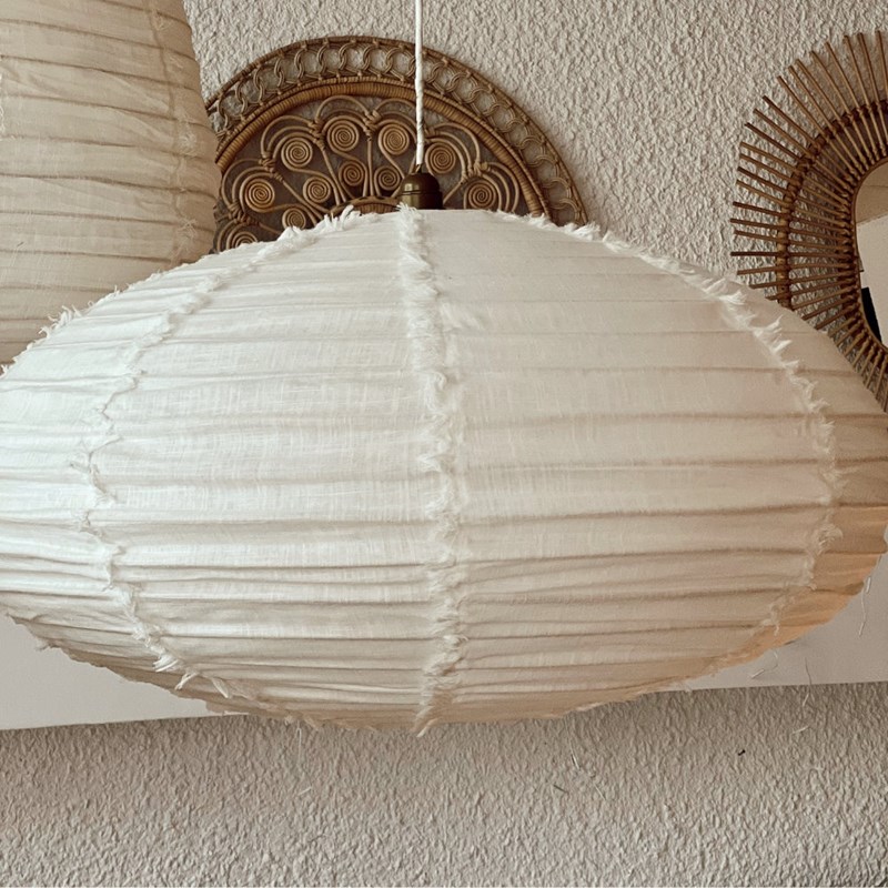 Suspension en lin wabi sabi ovale