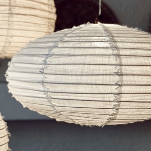 Suspension en lin wabi sabi ovale