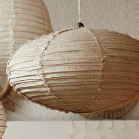 Suspension en lin wabi sabi ovale
