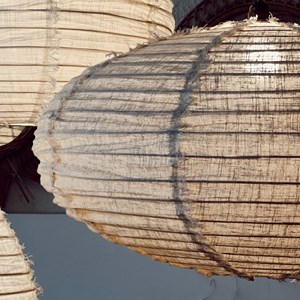 Suspension en lin wabi sabi ovale