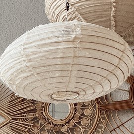 Suspension en lin wabi sabi ovale mini