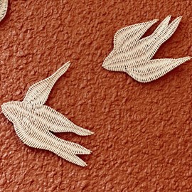 Set d'hirondelles en rotin