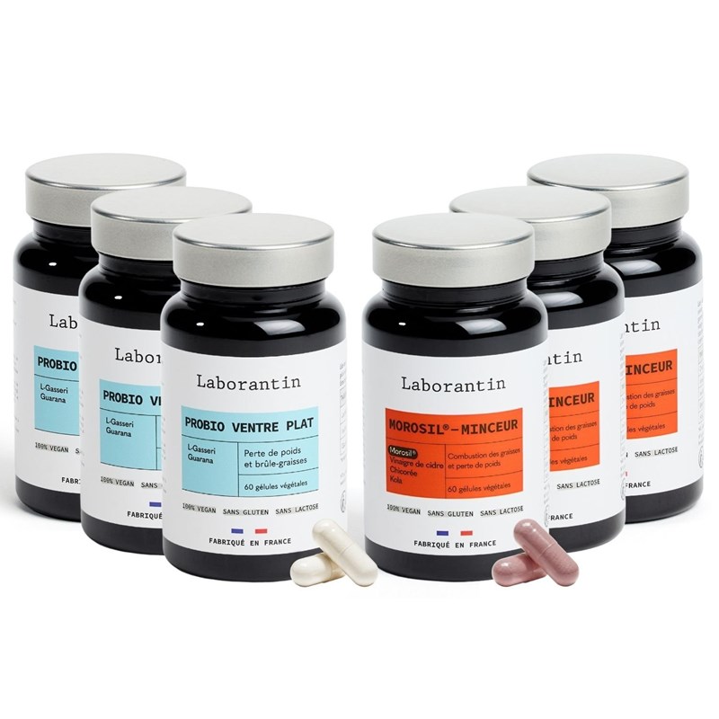 Laborantin - Pack ventre plat - cure minceur - 3 mois