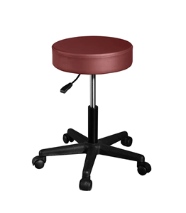 Tabouret de massage à roulettes bordeaux