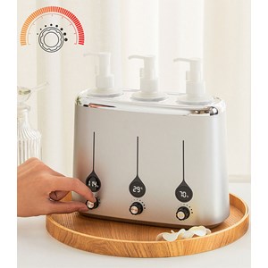 Chauffe huile de massage + 3 bouteilles