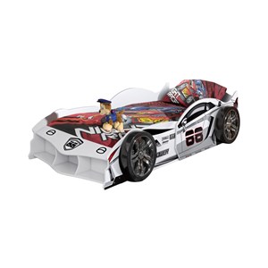 Lit voiture max blanc 90x200