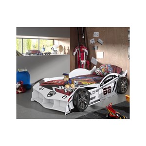 Lit voiture max blanc 90x200