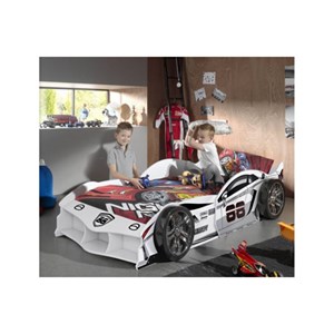 Lit voiture max blanc 90x200