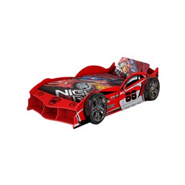 Lit voiture max rouge 90x200
