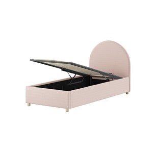 Lit coffre bouclé rose moon 90x200 cm