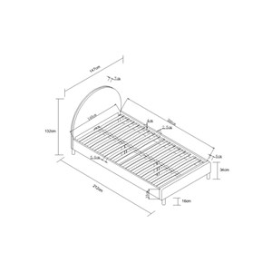 Lit coffre bouclé rose moon 140x200 cm