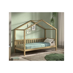 Lit cabane dallas chêne naturel 90x200