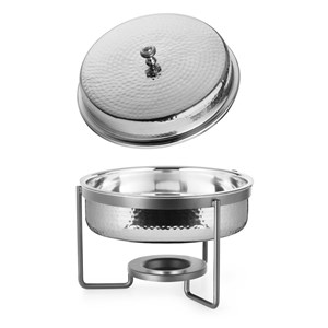 Chafing dish rond martelé 5l