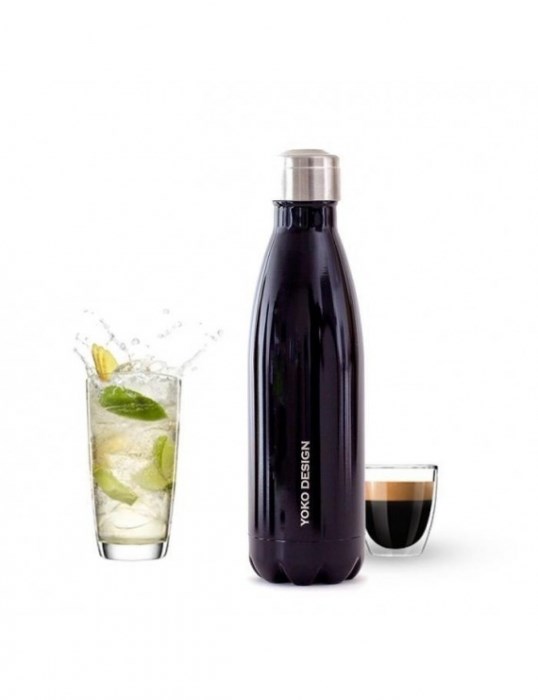 Yoko design - bouteille isotherme noire
