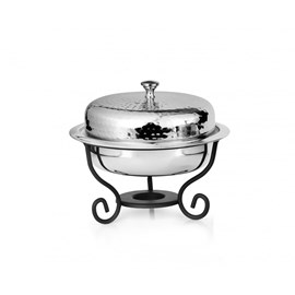 Chafing dish rond martelé 1l
