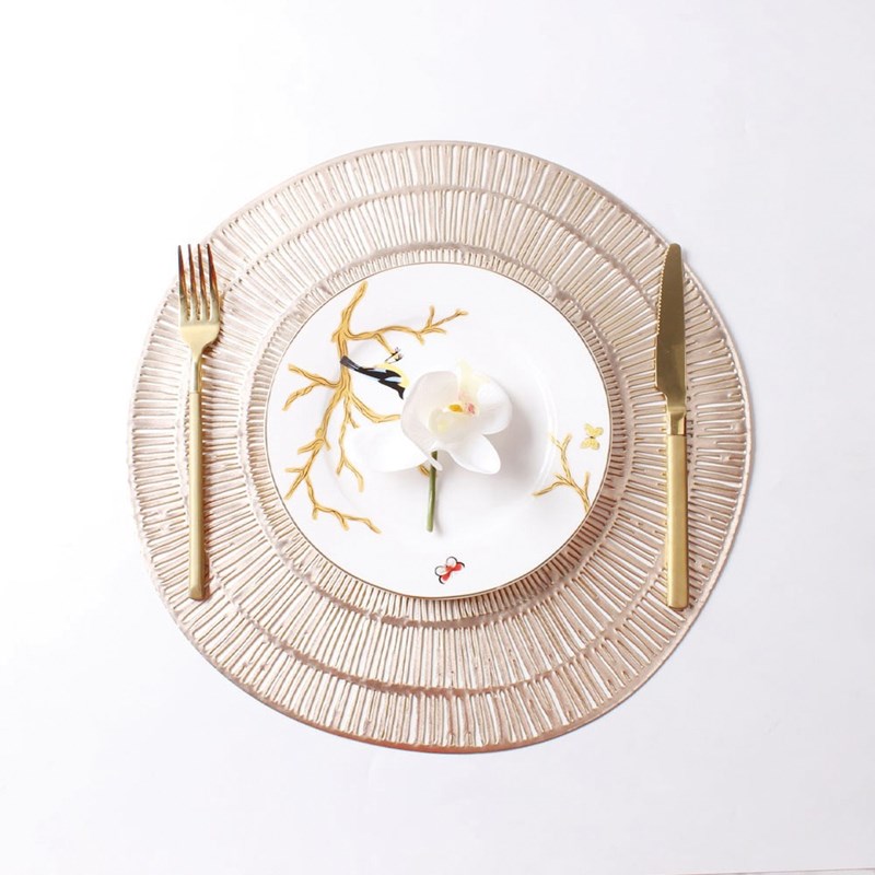 Dessous d'assiette doré - lot de 6