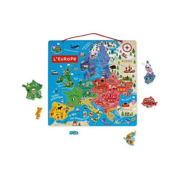 Puzzle janod carte d'europe magnétique 4
