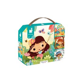 4 puzzles evolutifs janod 4 saisons de 6
