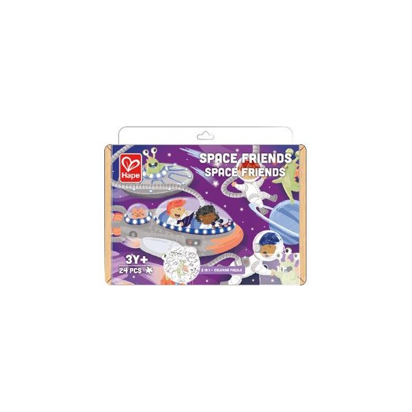 Puzzle 2 en 1 hape découverte de l'espac