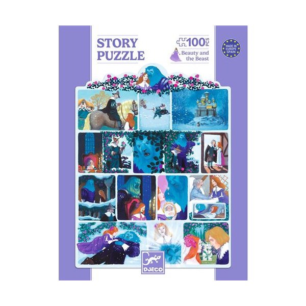 Puzzle 100 pièces djeco la belle et la b