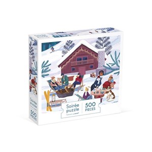 Puzzle 500 pièces janod hiver à la monta