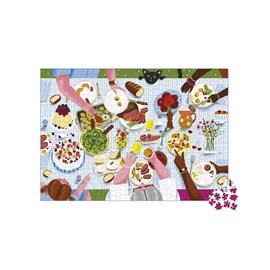 Puzzle en carton janod repas de famille