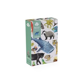 Puzzle moulin roty les animaux du monde