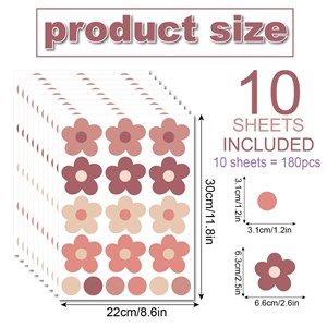 Sticker marguerites 180 pièces