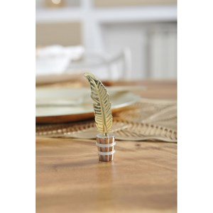 Bouchon de bouteille plume doré