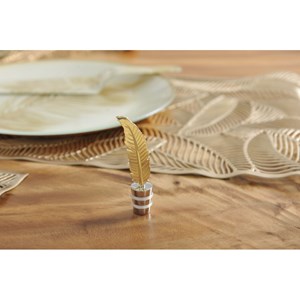 Bouchon de bouteille plume doré