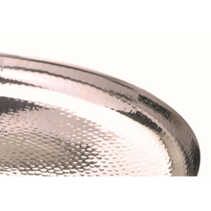 Plateau rond 40 cm martelé
