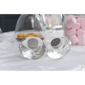 Salière et poivrière cristal 7 cm