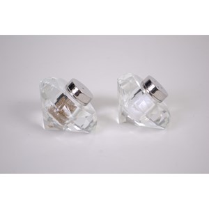 Salière et poivrière cristal 7 cm