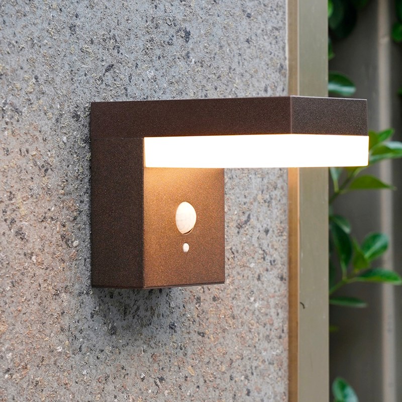 Applique murale solaire sensor marron cenova