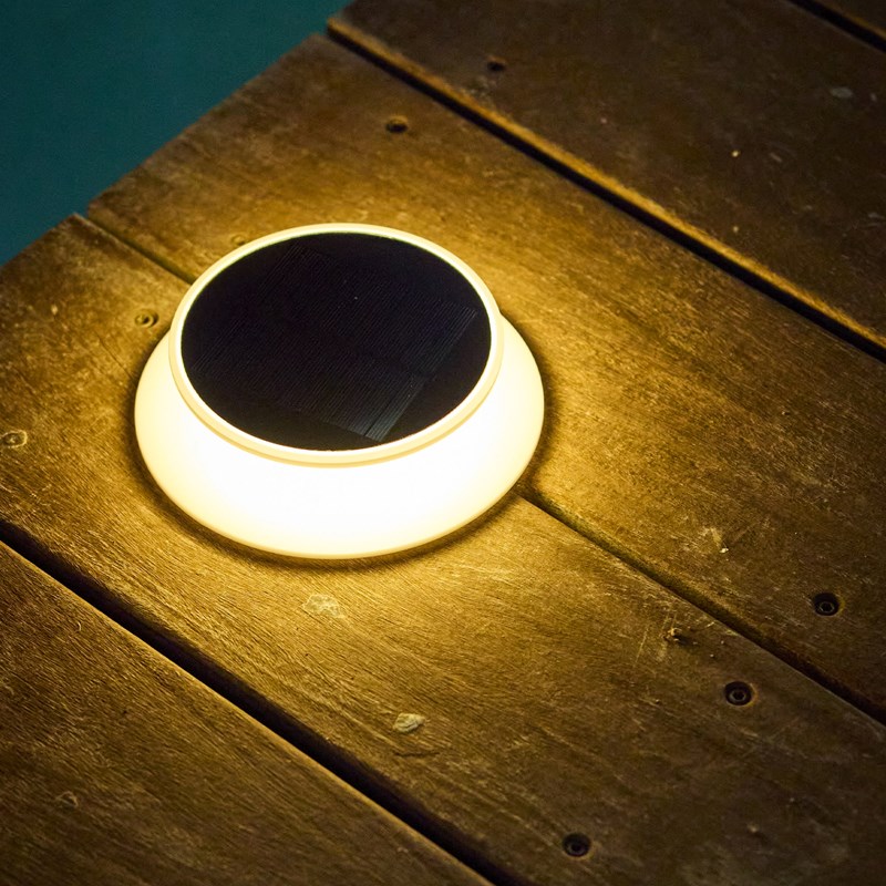 Balise solaire à piquer blanc solia