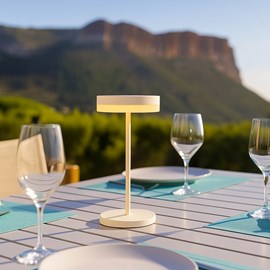 Lampe de table solaire blanc vivia