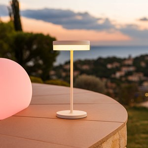 Lampe de table solaire blanc vivia