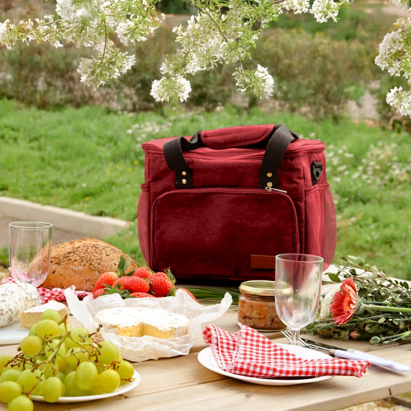 Sac isotherme 16 l - bordeaux