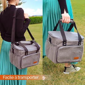 Sac isotherme 16 l - bordeaux