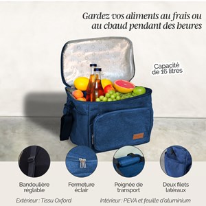 Sac isotherme 16 l - bleu