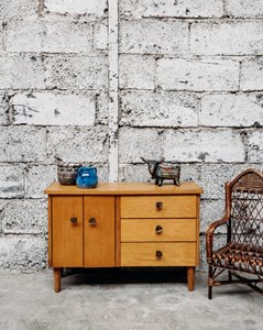 Meuble de rangement bicolore n°264