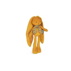 Peluche pantin lapin ocre 25 cm
