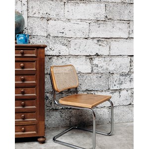 Chaise en métal et cannage n°336
