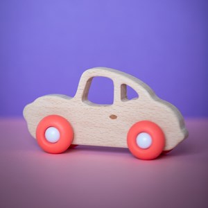 Voiture de course - rose fluo