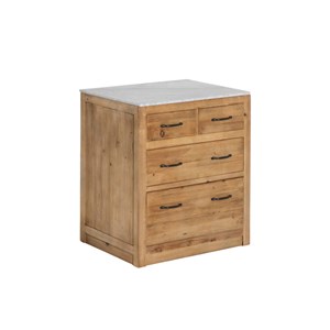 Meuble bas de cuisine en bois recyclé