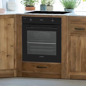 Meuble bas de cuisine en bois et marbre