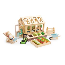 Ensemble serre et jardin en bois