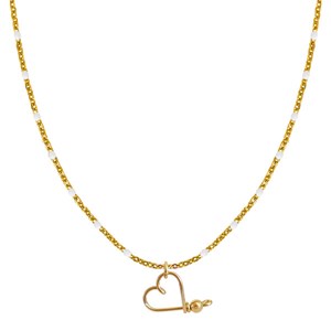 Collier lovely rosary colors plaqué or Noir